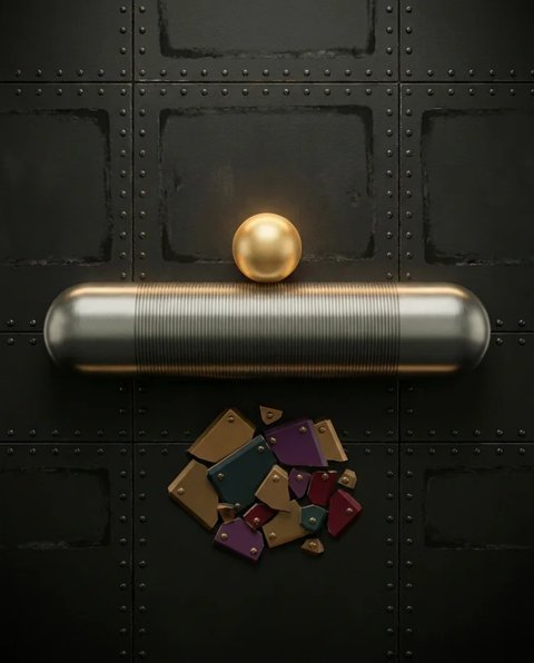 Steel paddle, fiery ball and broken plates from Rivetfall